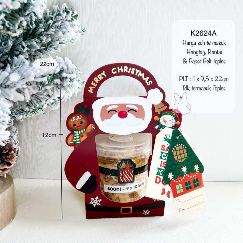 

Kotak Natal K2624 K2625 dus Toples Tabung 600ml| 800ml Christmas Box | K26