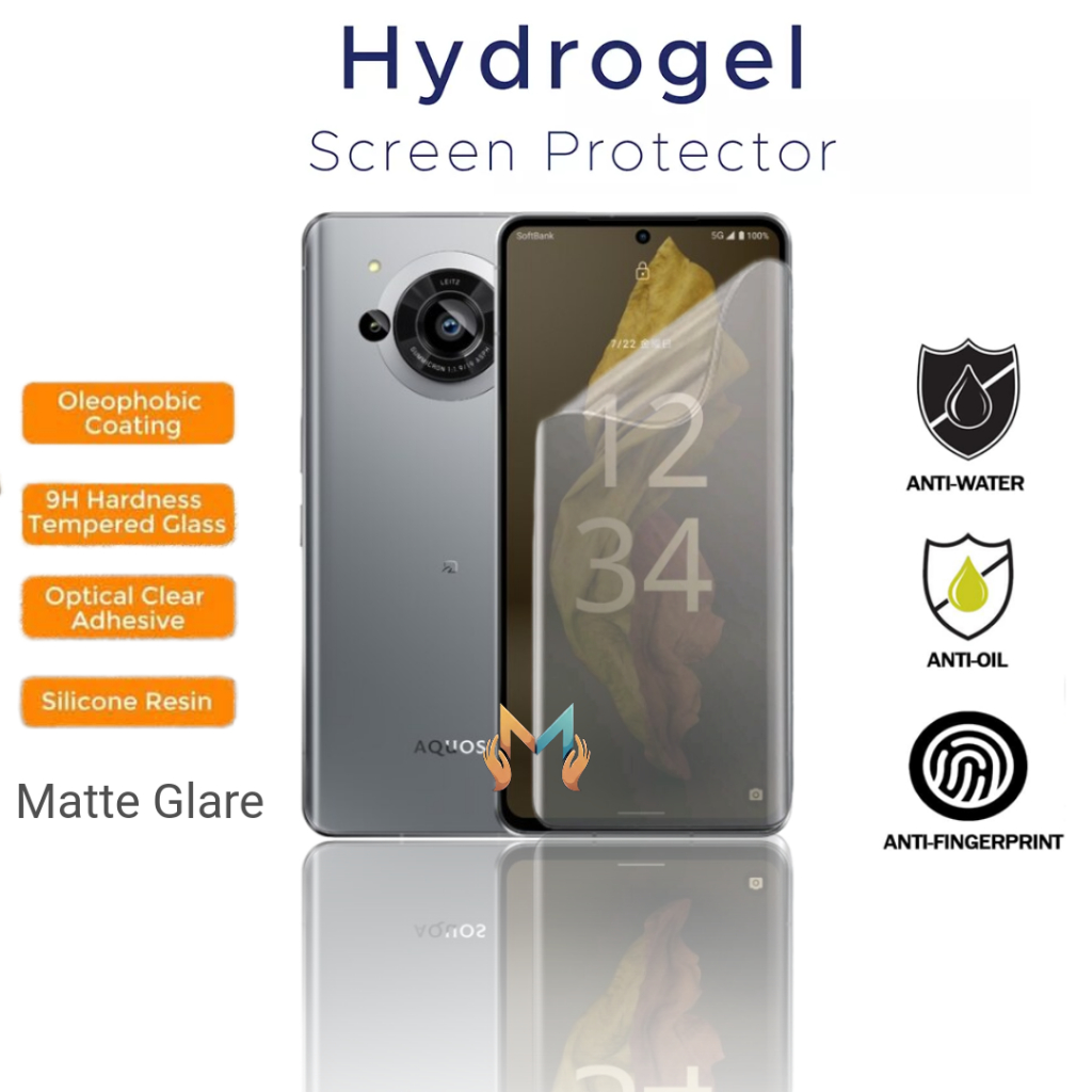 Anti Gores Jelly Hydrogel Matte Glare Sharp Aquos R7 R8S R8S PRO Anti Minyak