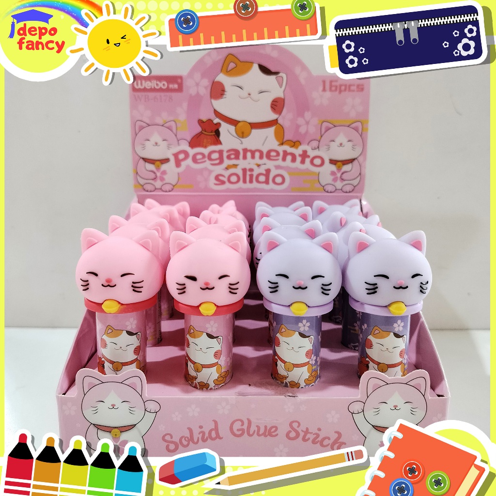 

Lem Stik Weibo WB-6178 Cat / Glue Stick / Lem Kertas / Lem Batang / Glue