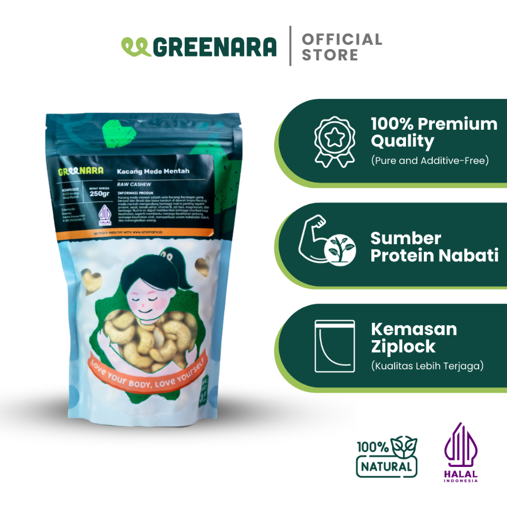 

Greenara - Kacang Mede Mentah 250gr / Raw Cashew
