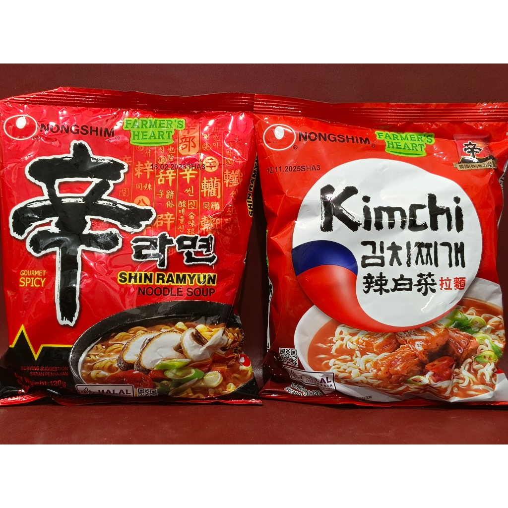 

Nongshim Shin Ramyun | Kimchi Ramyun Gourmet Spicy Noodle Soup 120gr