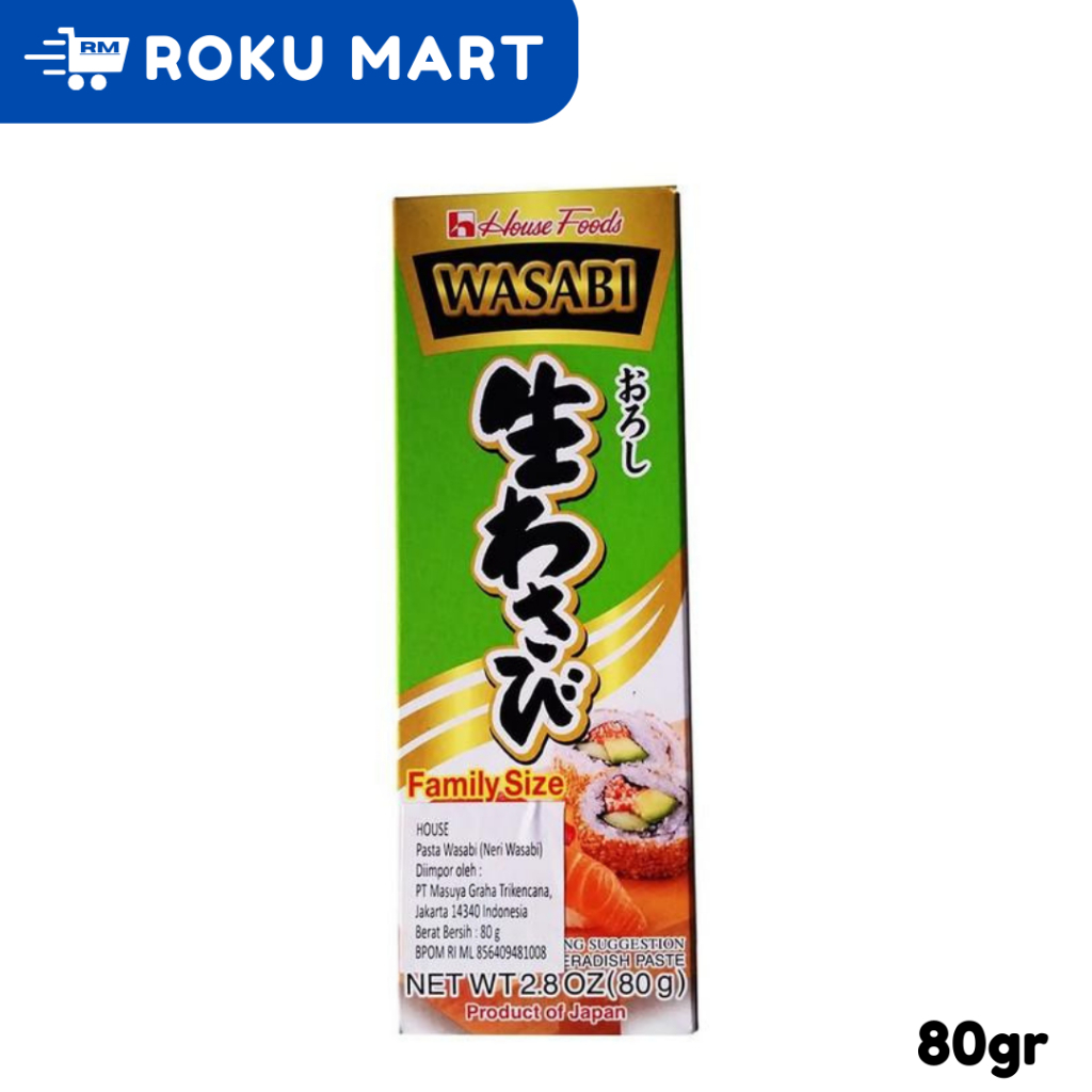 

House Neri Wasabi 80 g / Pasta Wasabi / House Food Wasabi Family Size 80gr / Wasabi Paste House Food