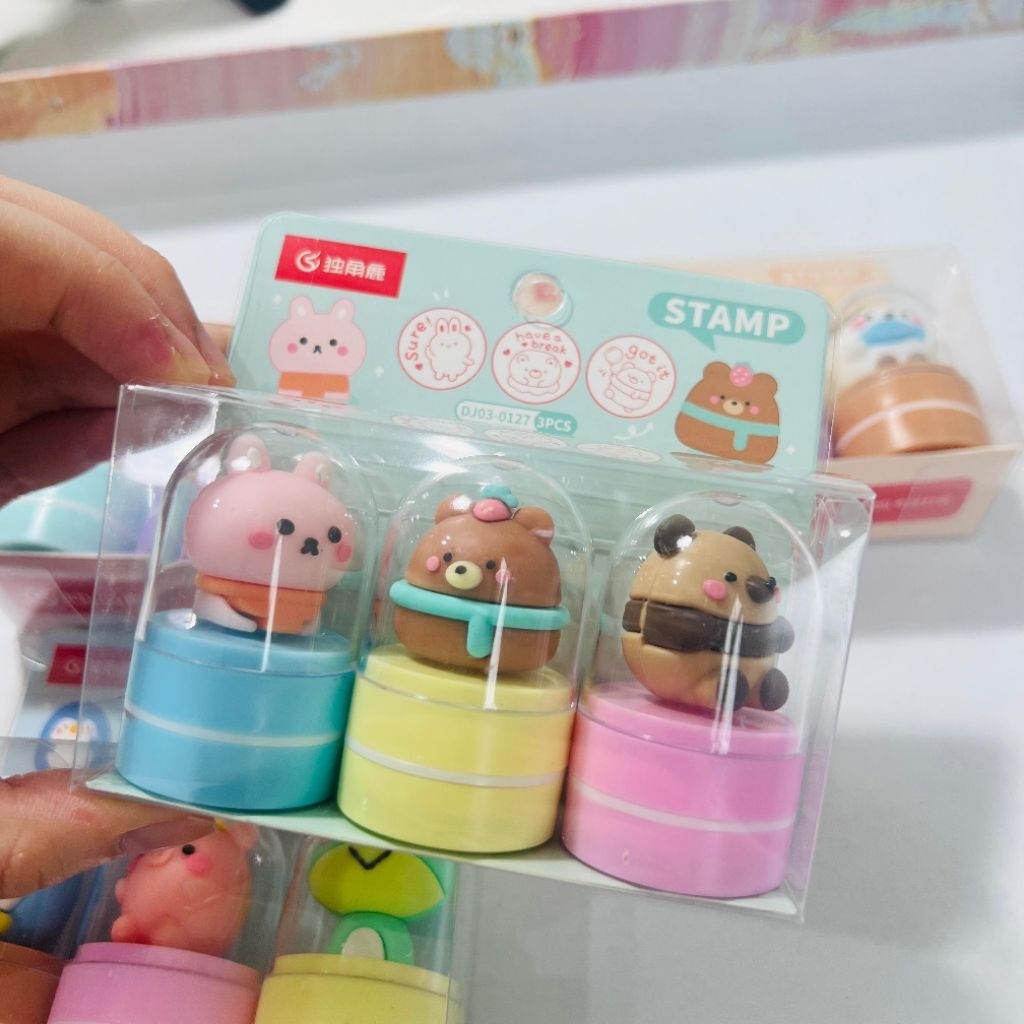 

Stamp 12 Karakter Animal .Lucu 1 Set Isi 3 Karakter.
