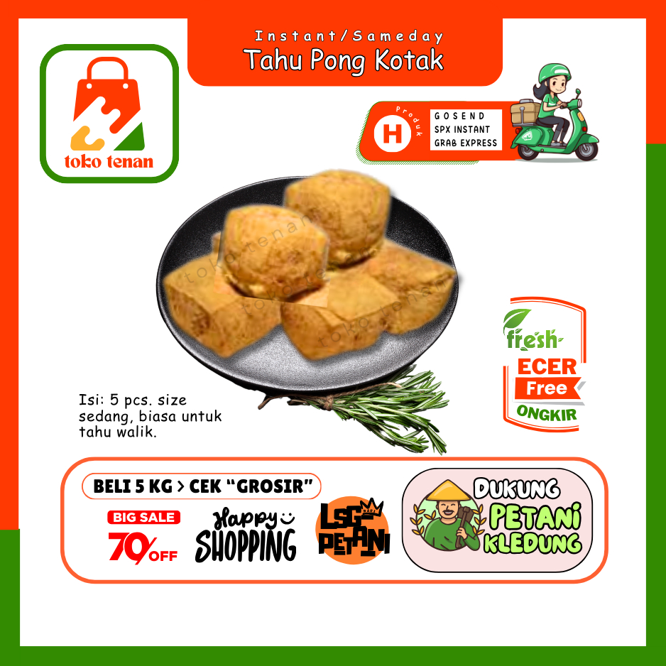 

Tokotenan // Tahu Pong Kotak // Sayur Gunung Ecer (H)