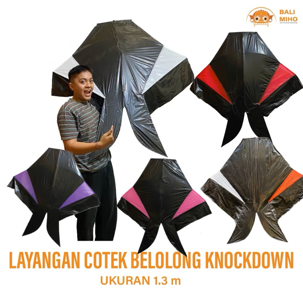 Layangan Cotek Belolong Knockdown - Layangan Cotek - Layangan bebean knockdown - Layangan Bebean Bal