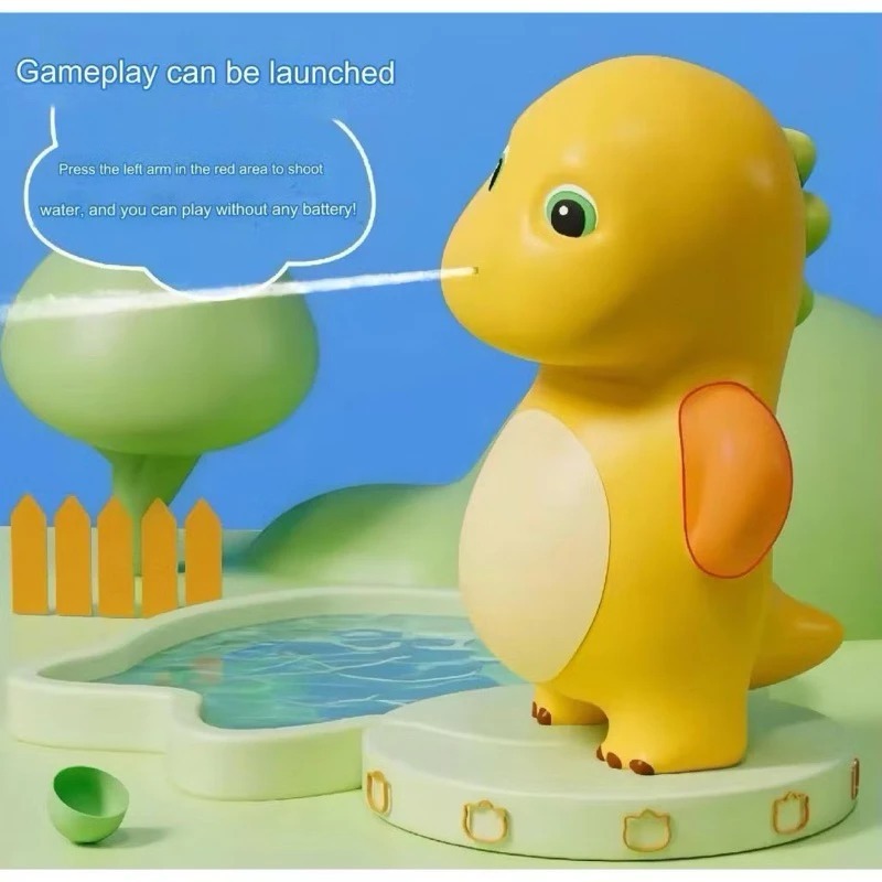 Mainan Nailong Pistol Semprotan Air Dino Kuning Water Gun Mainan Nailong Berenang