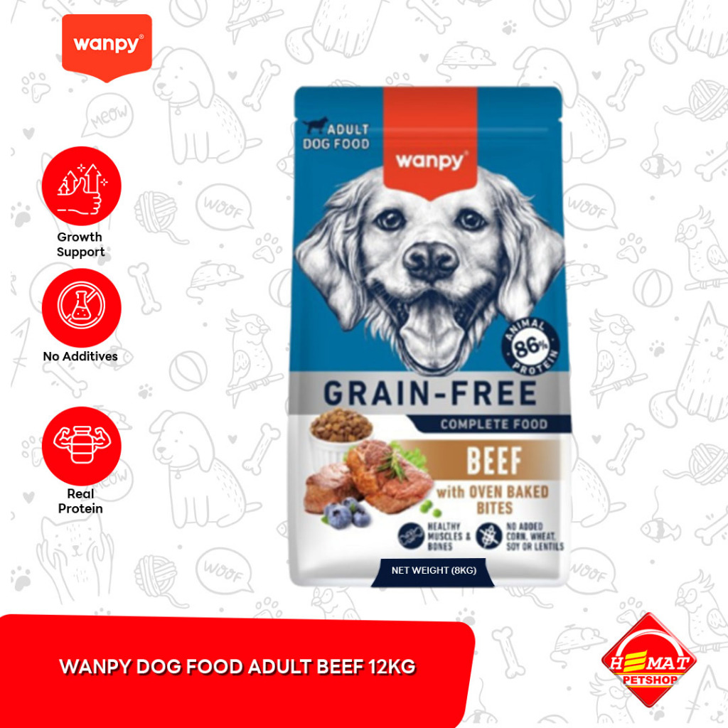 Wanpy Grain Free Dog Food Makanan Anjing 12 KG