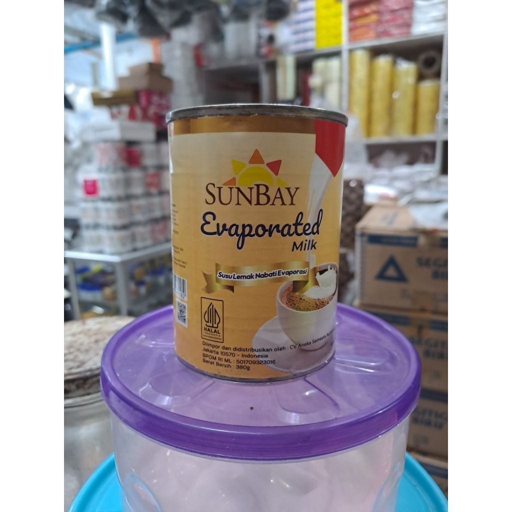 

susu evaporated sunbay 380 gram