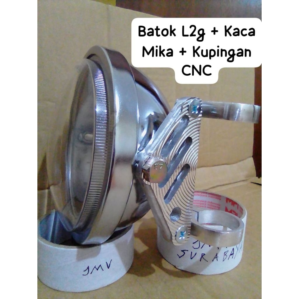 Batok L2g Set Kaca Mika + Kupingan CNC PNP DAYMAKER 5,75 inch