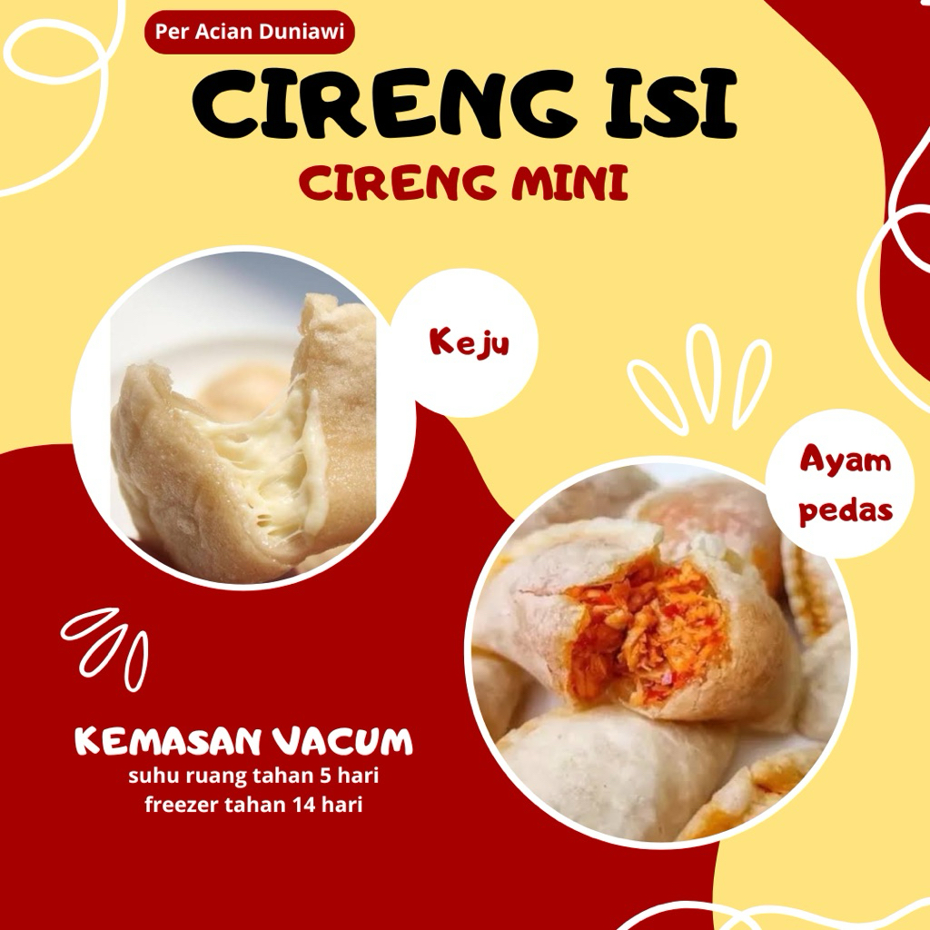 

CIRENG MINI Isi Keju 8 Pcs/ Cireng Mini Isi Ayam Pedas 8 Pcs