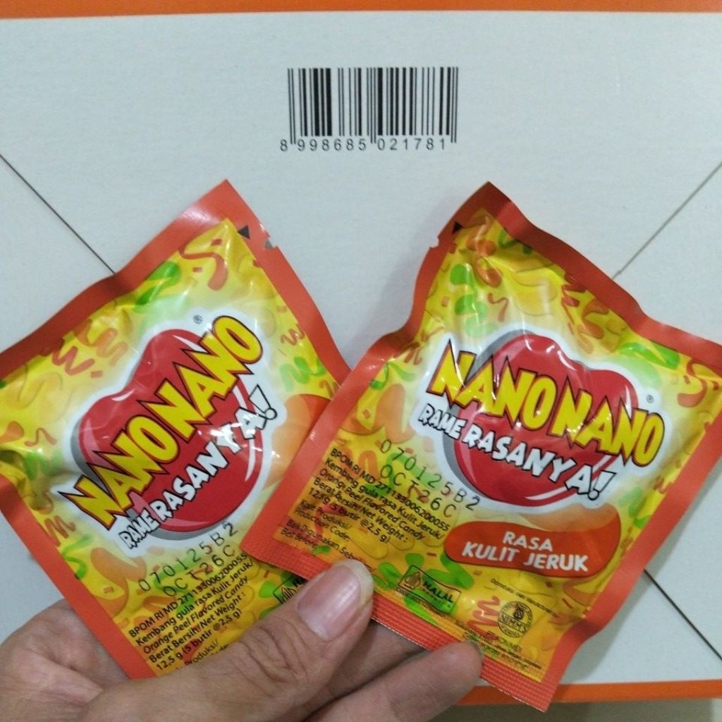 

Permen Nanonano / Rasa kulit jeruk ( isi 5 butir)