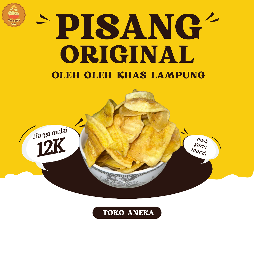 

[TOKO ANEKA] KERIPIK PISANG ORIGINAL OLEH OLEH KHAS LAMPUNG TERMURAHH