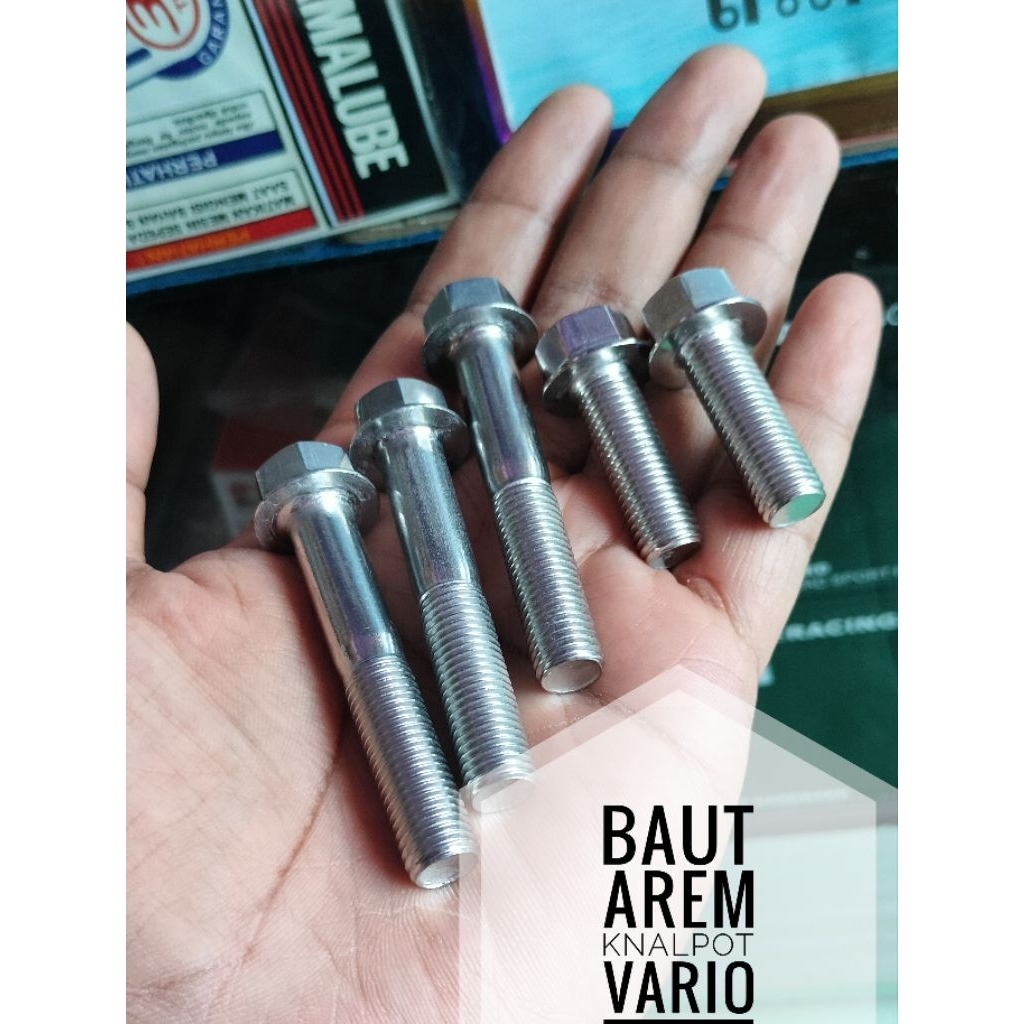 baut knalpot dan arem vario