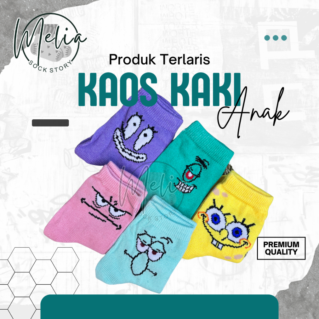 HSS - Kaos kaki anak premium motif kaos kaki sekolah anak