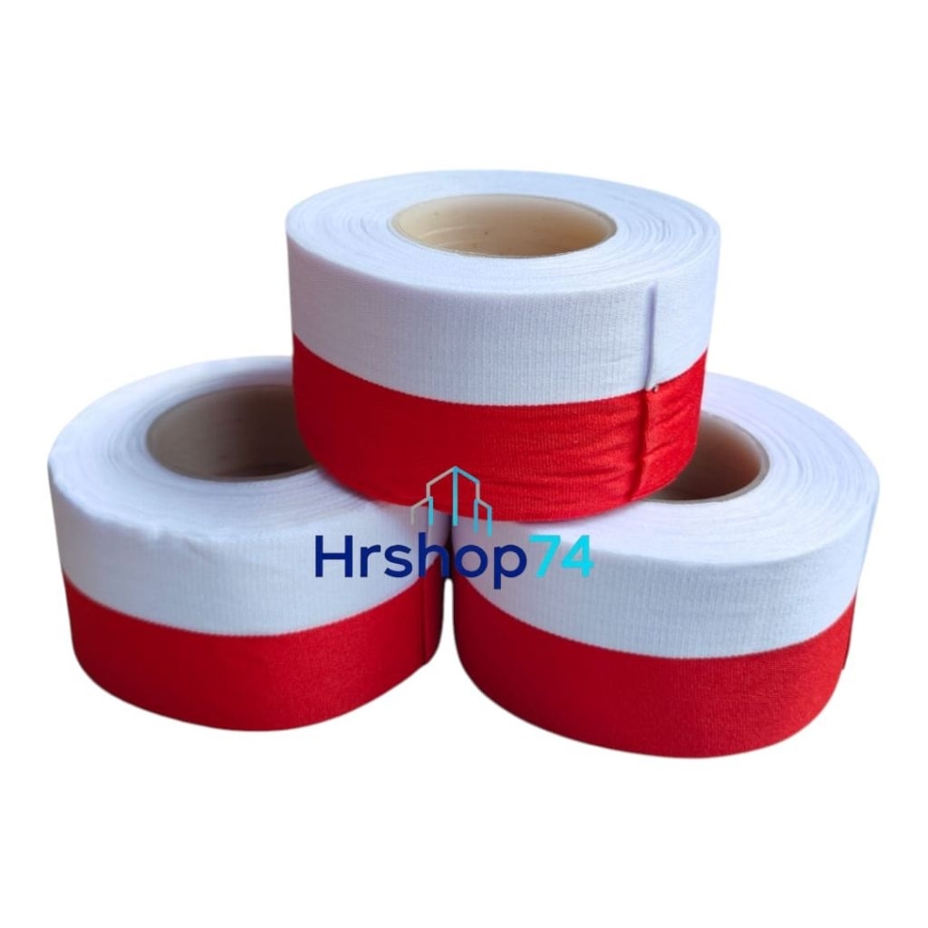 

Pita kain merah putih / pita satin merah putih 2 inch (5cm)