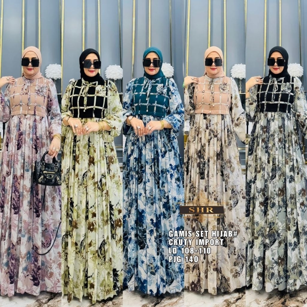 READY NEWWW GAMIS SET HIJAB ORI SHR