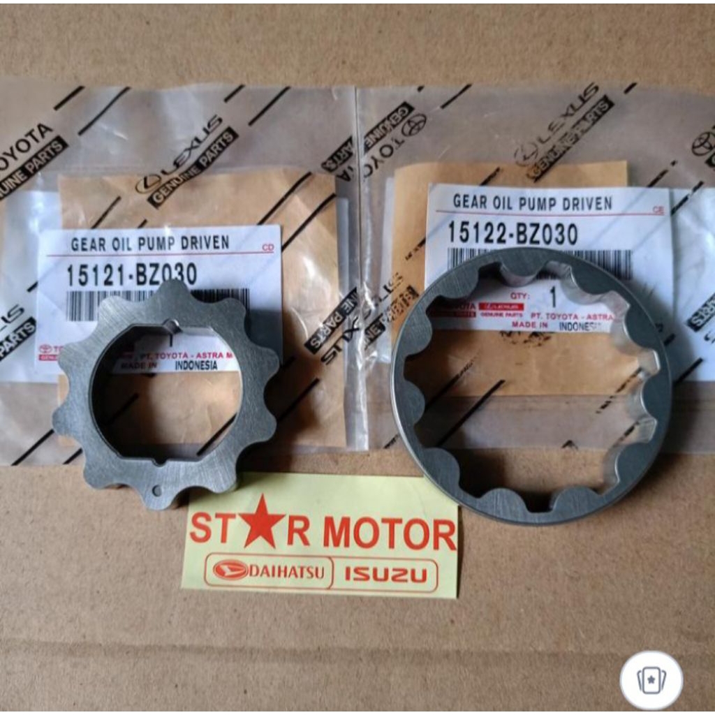 Gigi pompa oli sigra 1000cc,gear oil pump sigra 1.0 cc,gigi pompa oli ayla/agya 1000cc 2017-2021 ori