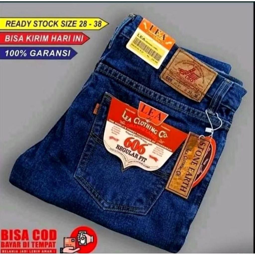 cuci gudang celana lea 606 original denim premium distro murah bisa cod