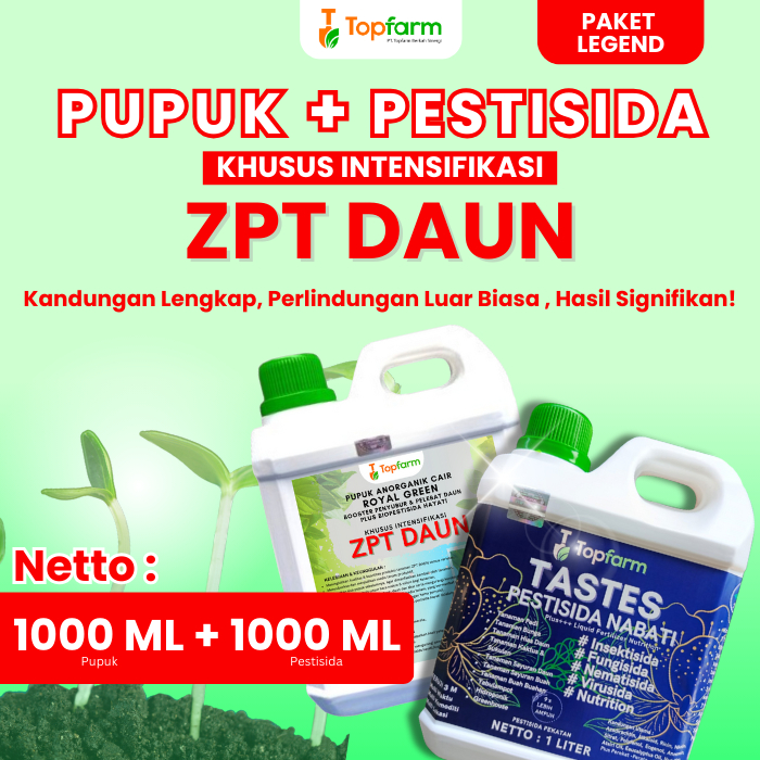 Pupuk Topfarm / Pupuk Daun Cair Plus ZPT / Pupuk Daun ZPT / Pupuk ZPT Topfarm / Obat ZPT Paling Ampu