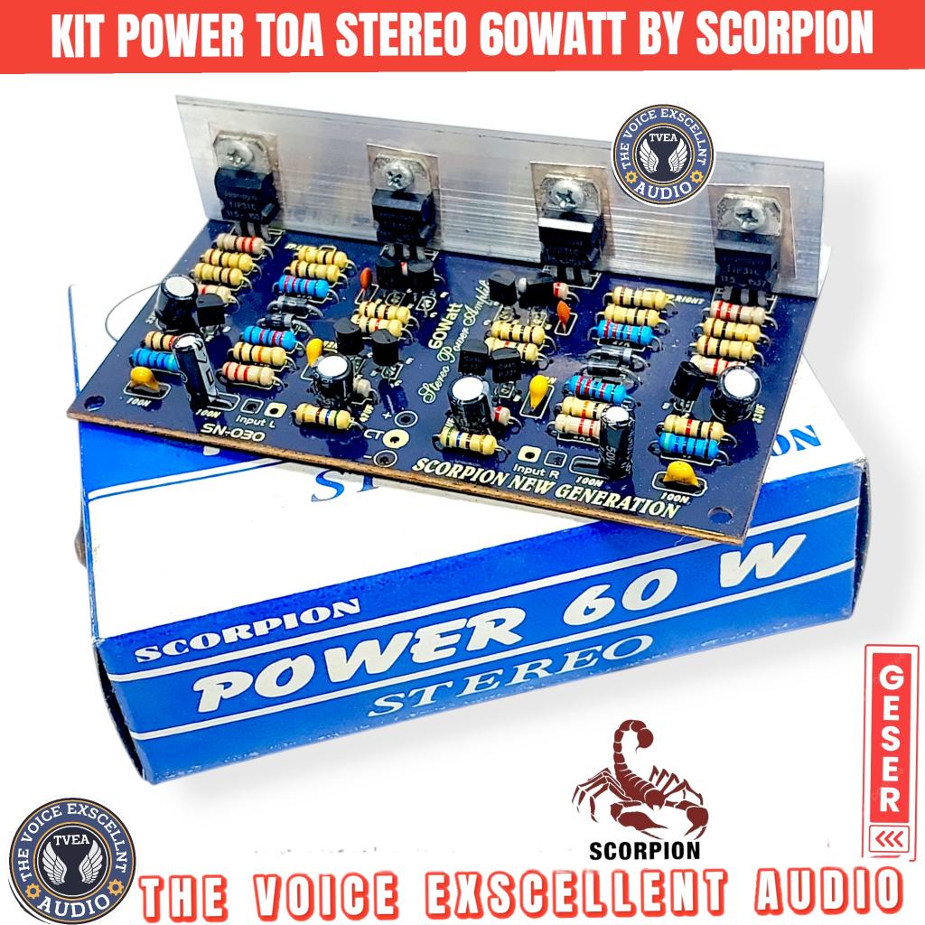 Kit Power TOA Stereo 60Watt By Scorpion