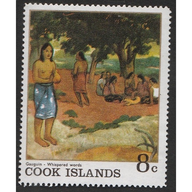 

A 11386 SATU BUAH PRANGKO COOK ISLANDS NOMINAL 8C TEMA LUKISAN GAUGUIN - WHISPERED WORD DENGAN KONDISI BELUM ADA CAP