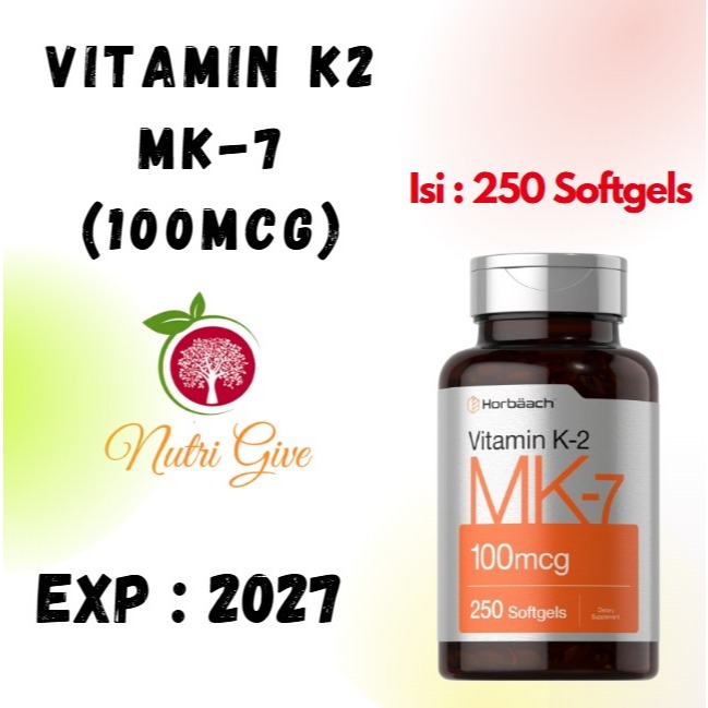Horbaach Vitamin K2 MK7 100mcg isi 250 Softgel - k 100mcg