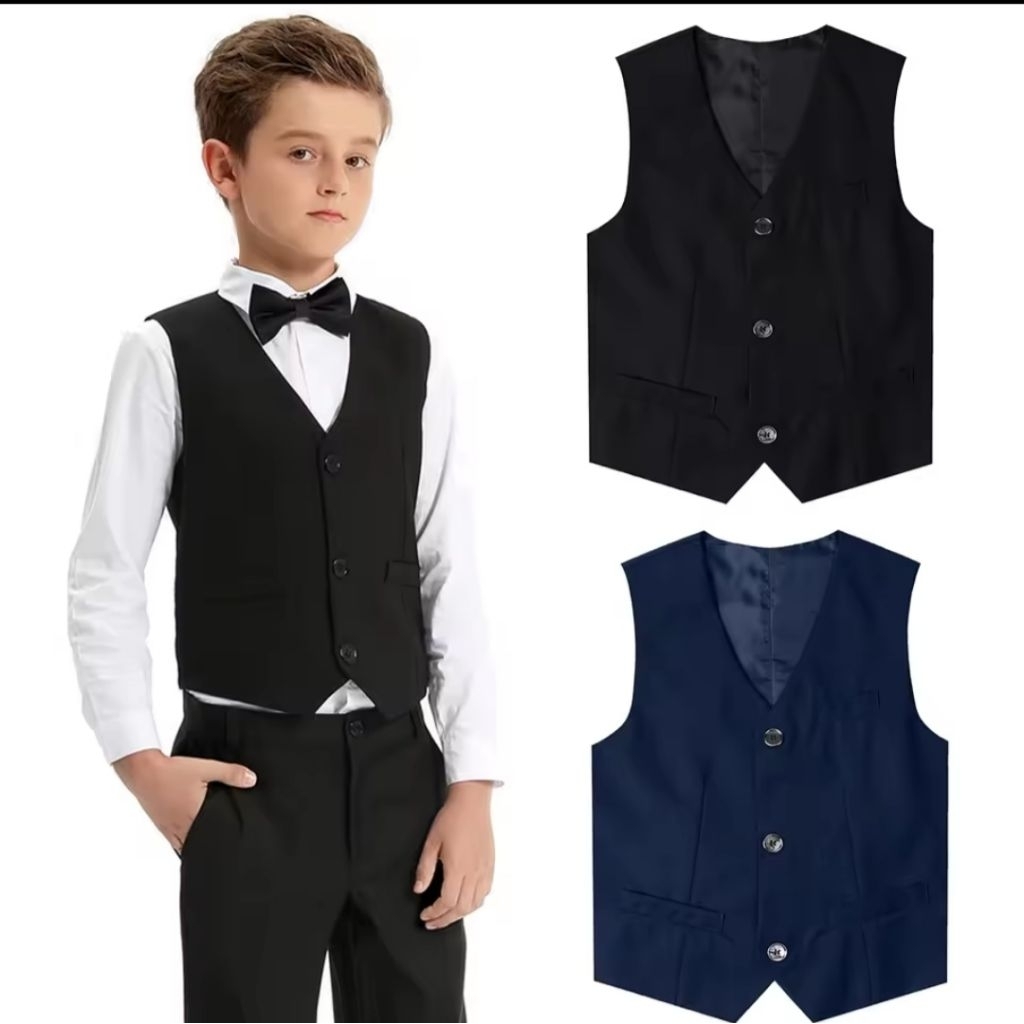 Rompi Jas Blazer Slimfit Anak Usia 1-12 Tahun/Rompi Jas Anak Laki Laki Perempuan