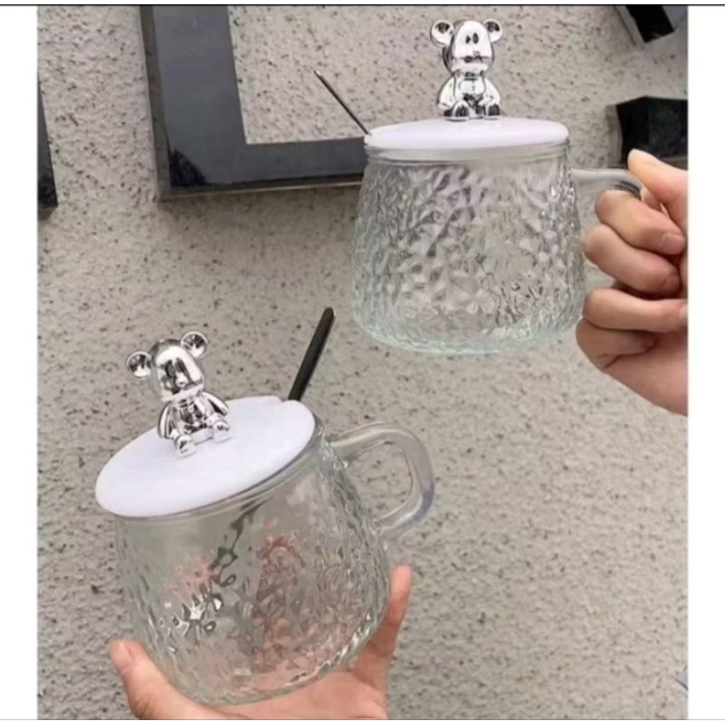 Gelas Minum Kaca/Gelas Minum Lucu/Gelas Minum Estetik/Tubler Kaca/Botol Minum/Cangkir/Mug