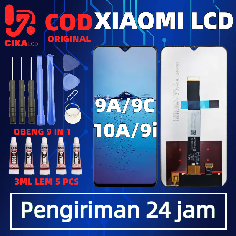 ASLI 100% LCD XIAOMI REDMI 9A/10A/9C/10A FULLSET TOUCHSCREEN GARANSI 1 TAHUN | FREE ALAT PASANG