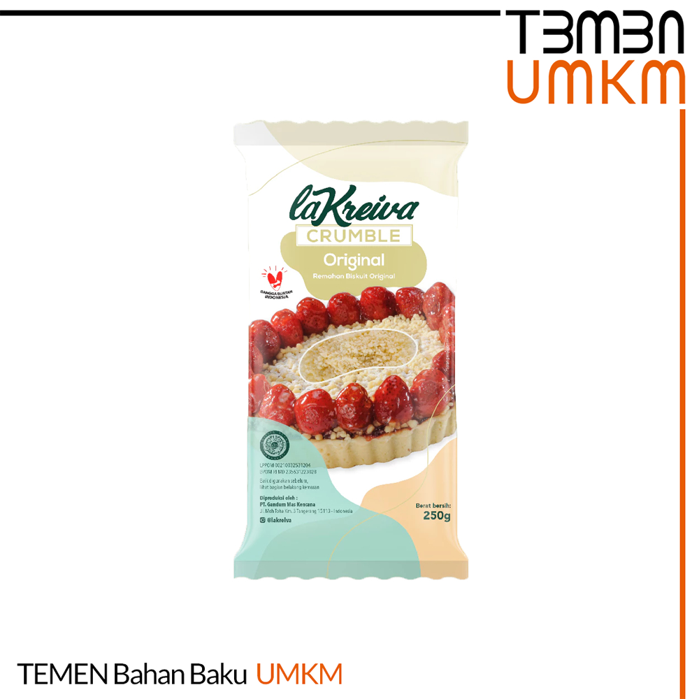 

La Kreiva Crumble Repack 250g - Bikin Seru Kreasimu Dengan Crumble Original untuk Dekorasi & Baking