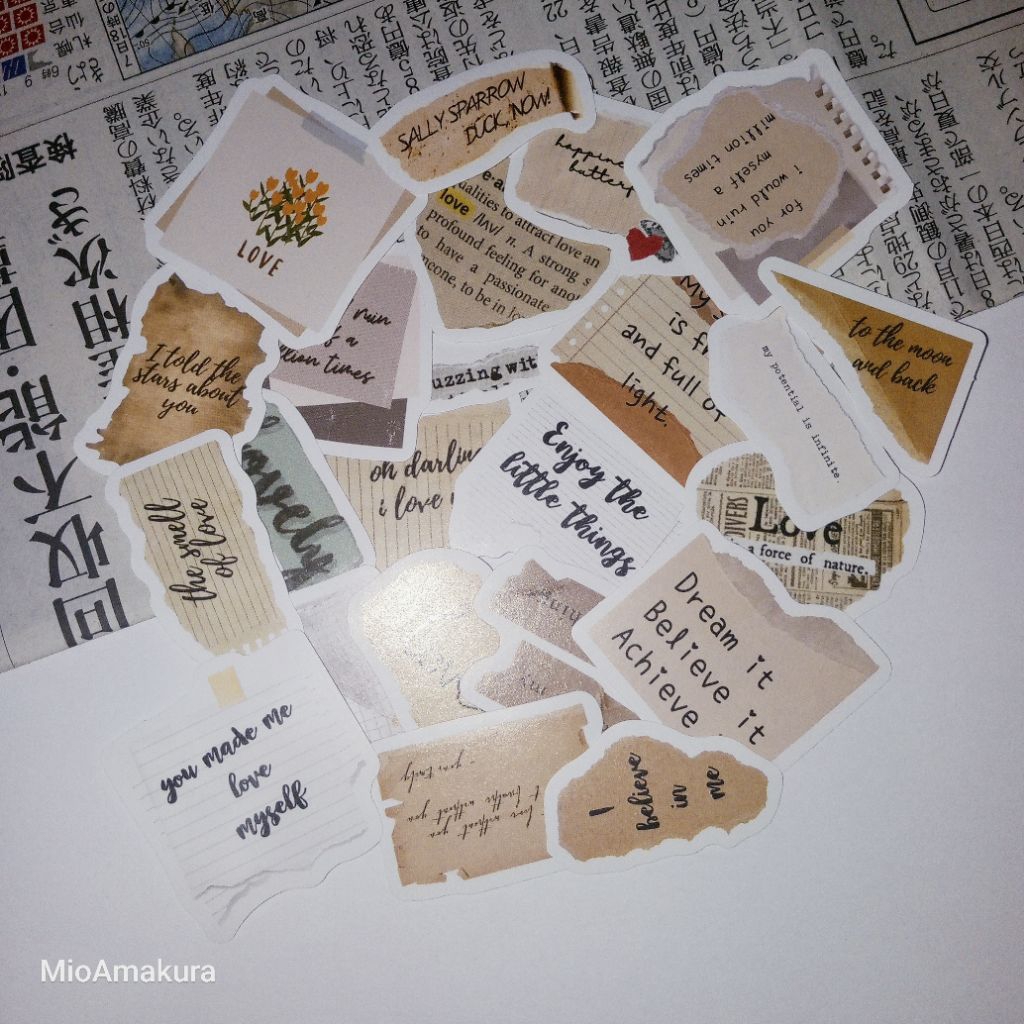 

23pcs stiker aesthetic vintage untuk journal(A11)