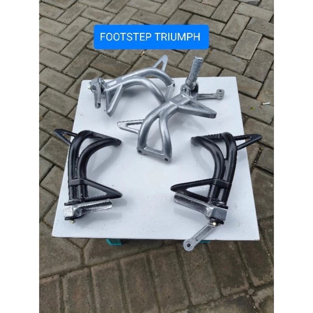Footstep Triumph Triple RS Set Breket Knalpot Bostep Triumph Postep Triumph>KW1<Detail Original
