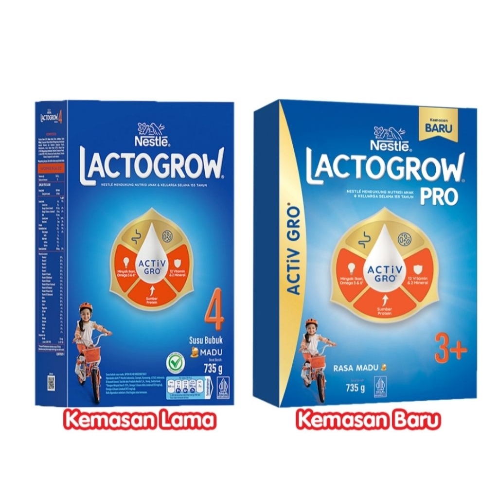 

Lactogrow 4/pro 3+ 735 g susu bubuk pertumbuhan anak pra sekolah 3-5 tahun