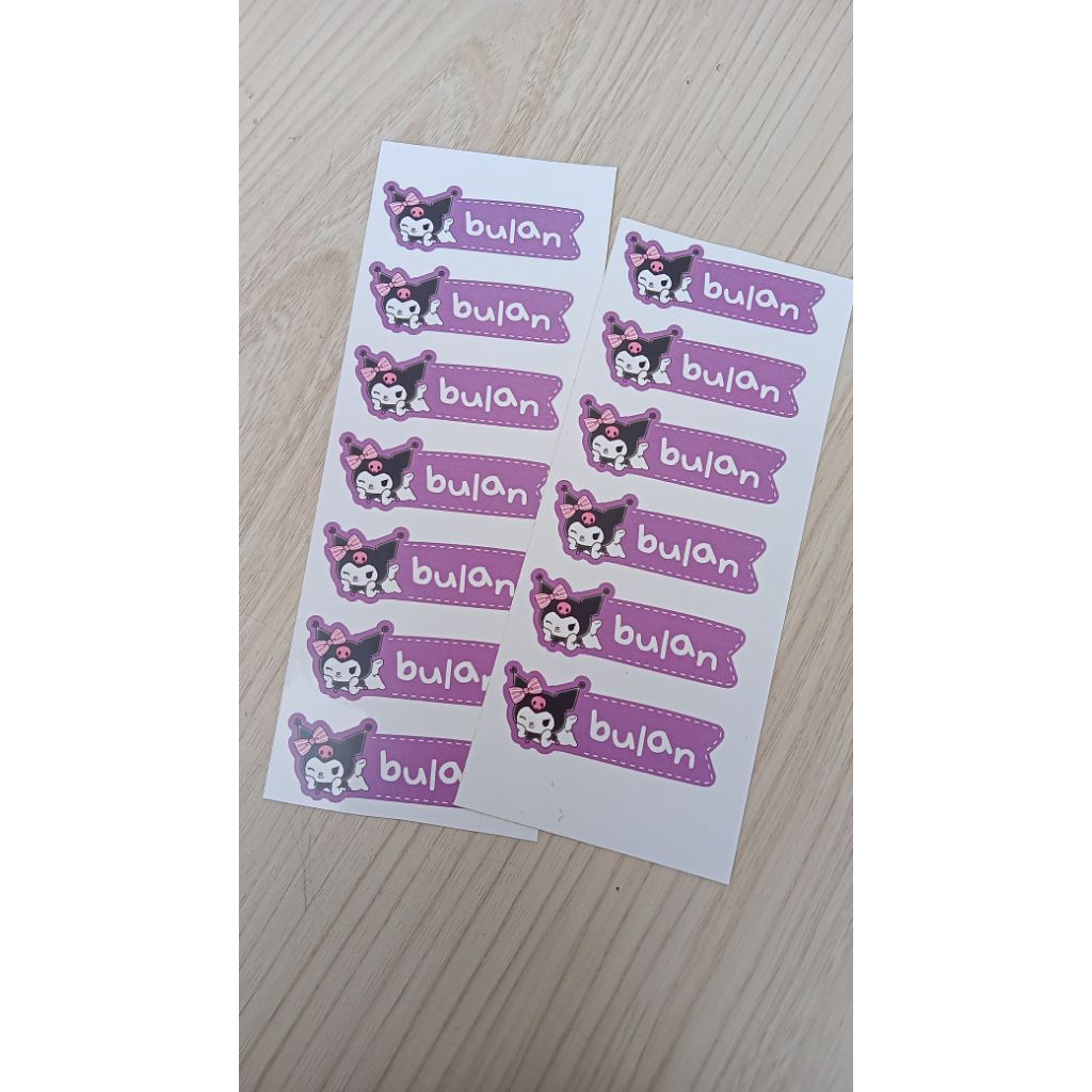 

Stiker Nama Barang waterproof anti air peralatan sekolah anak