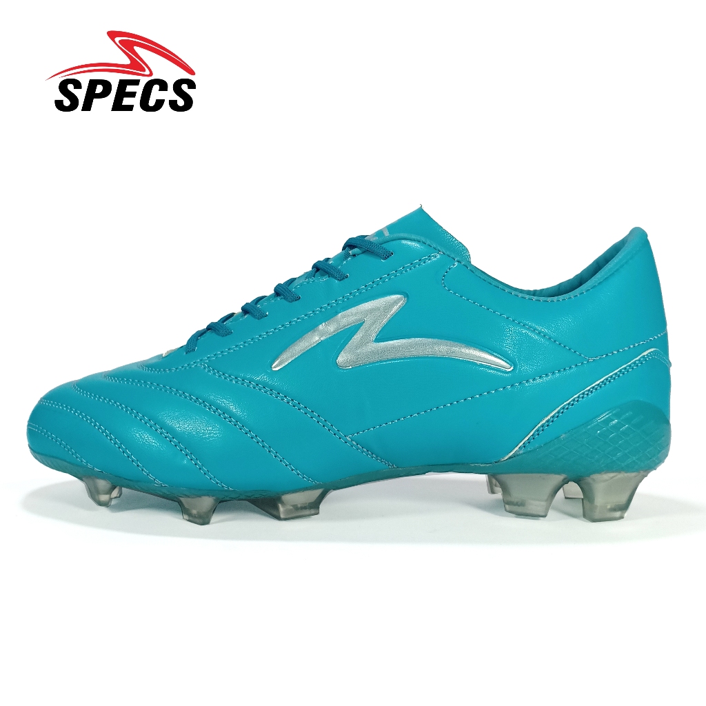 Sepatu Bola Specs Classic terbaru Sol Bening kualitas daya cengkram kuat warna Biru tosca Terlaris