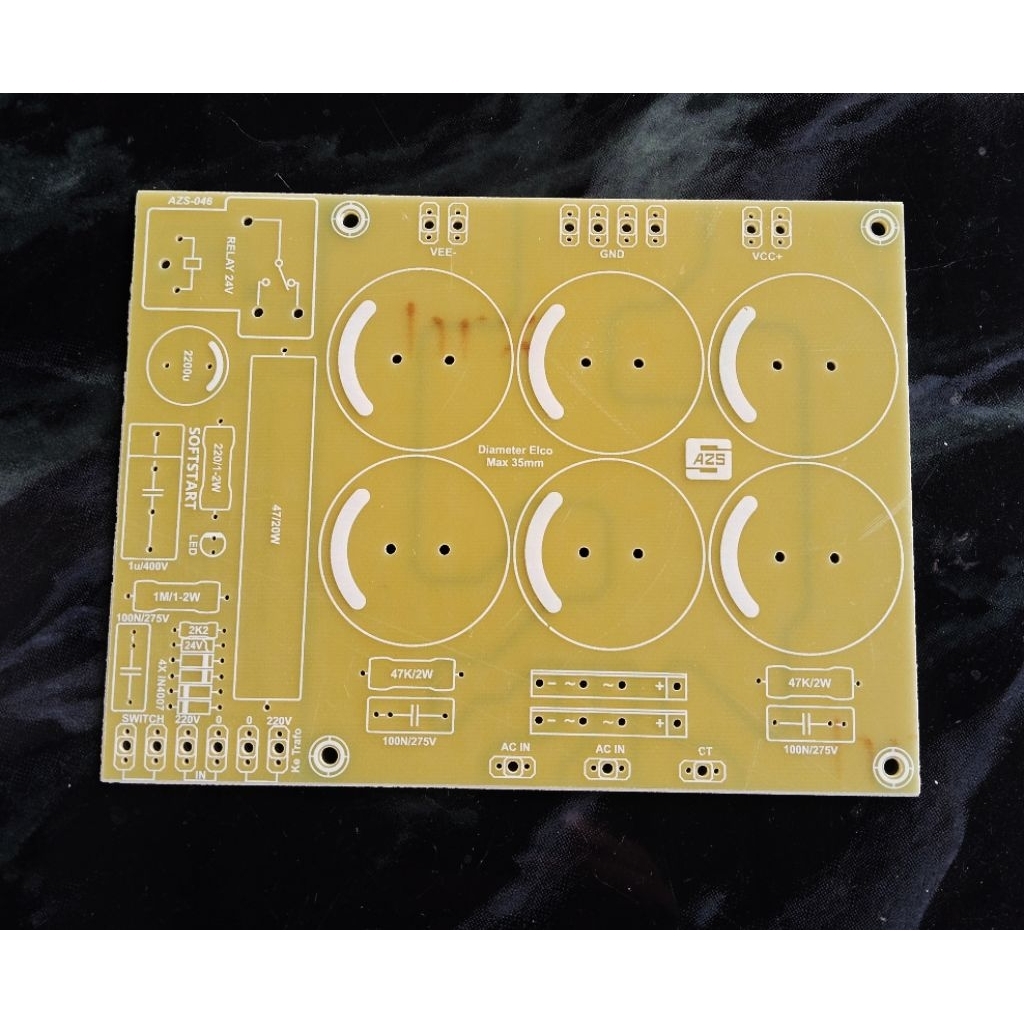 PCB PSU 6 Elco Plus Softstart Fiber FR4