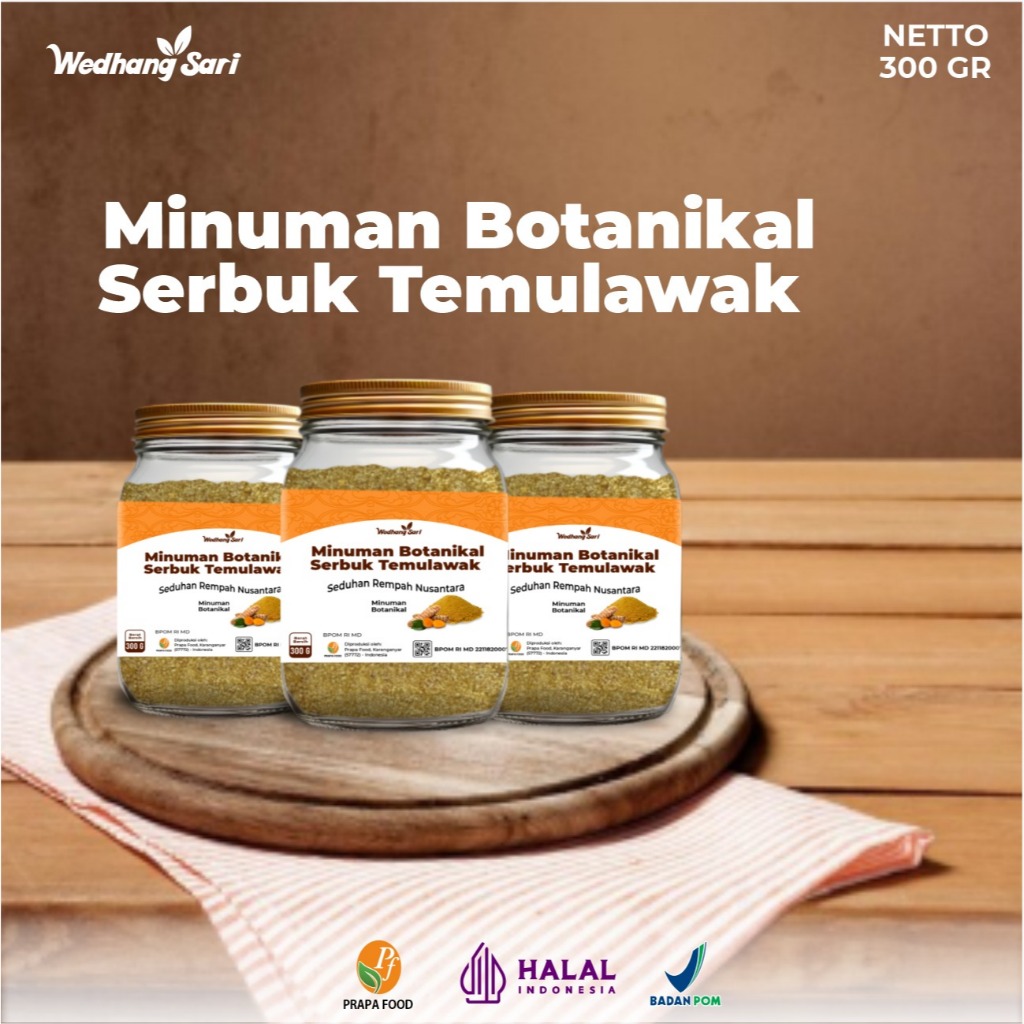 

Paket Temulawak Wedhang Sari Minuman Herbal Alami 300 gr Isi 3 Botol