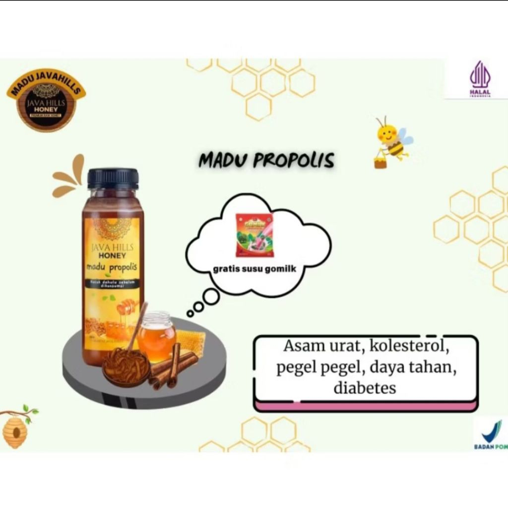 

MADU PROPOLIS JAVAHILLS HONEY 320g/HONEY PREMIUM RAW HONEY/Madu Herbal Asli 100%