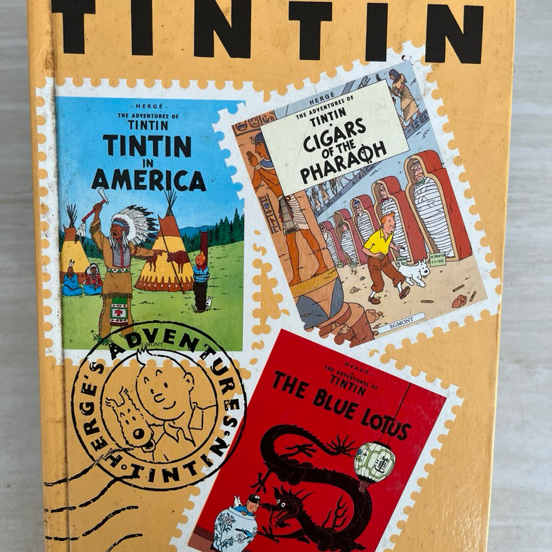 

Buku Tintin, 3 complete adventures in 1 volume, hard cover