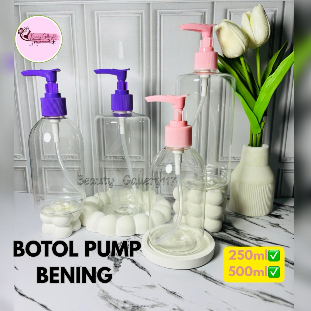 BOTOL PUMP 250ml & 500ml BENING/BOTOL PUMP/BOTOL SABUN BOTOL SHAMPOO