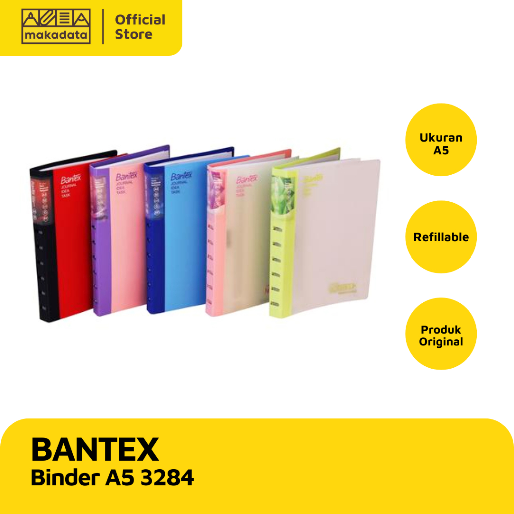 

BINDER NOTE BANTEX A5 3284 (1 PCS) MURAH