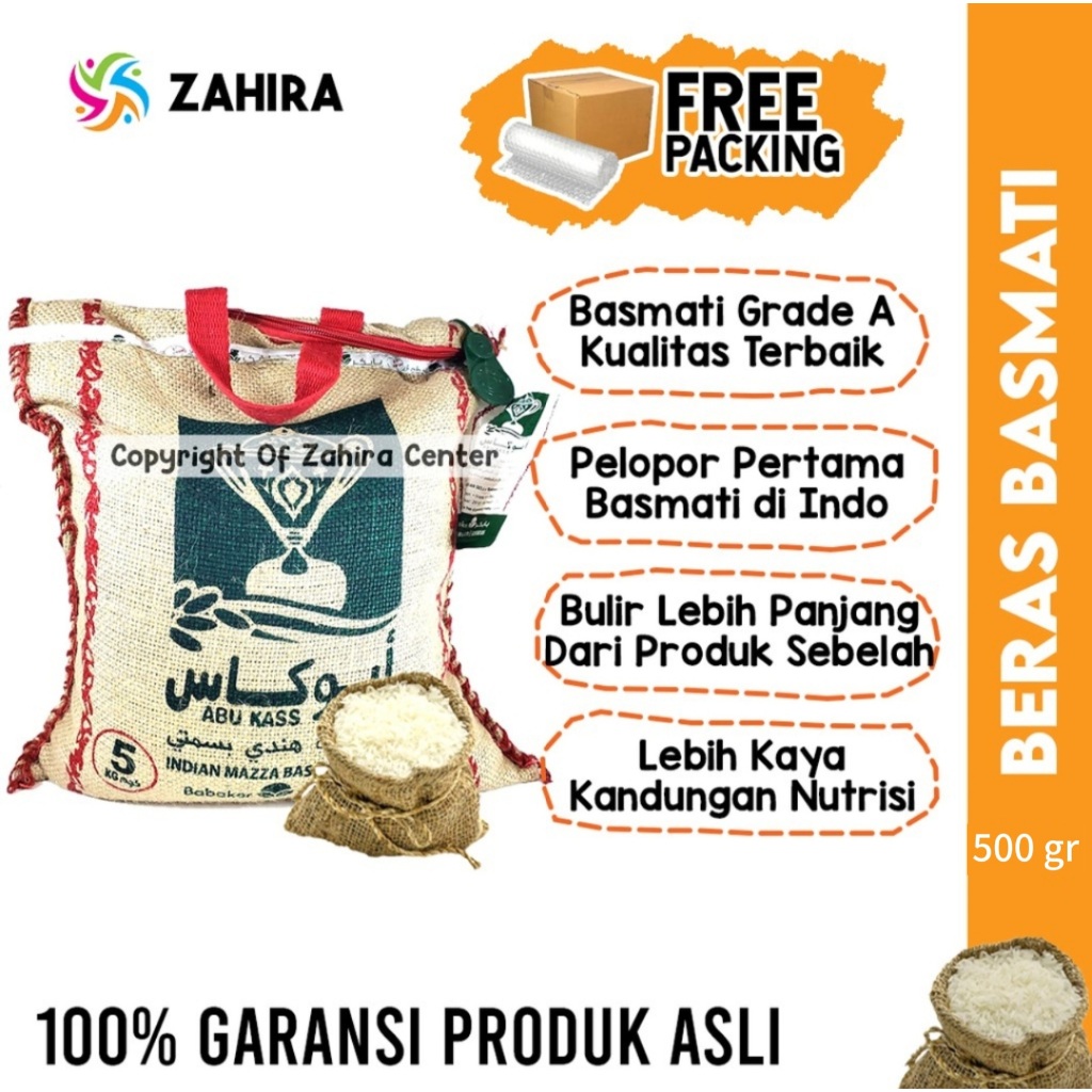 

Beras Basmati Abu Kass Premium 500gr Khas Timur Tengah Dari India Untuk Kebuli Kabsa Mandi Biryani