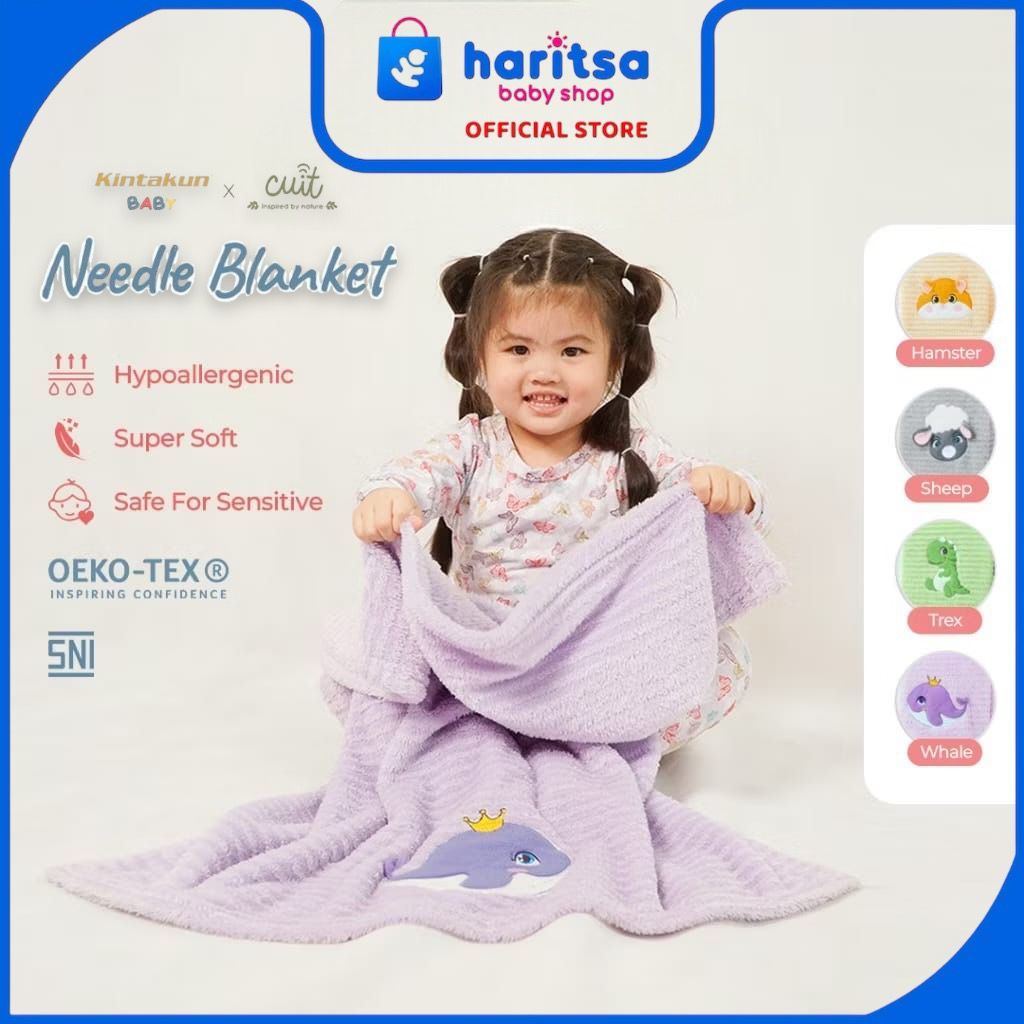 CUIT Baby x Kintakun Needle Blanket Selimut Karakter Anak Ukuran 76 x 102