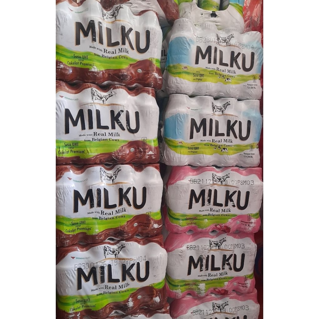

MILKU susu UHT 1 PacK 200ml x12PCS