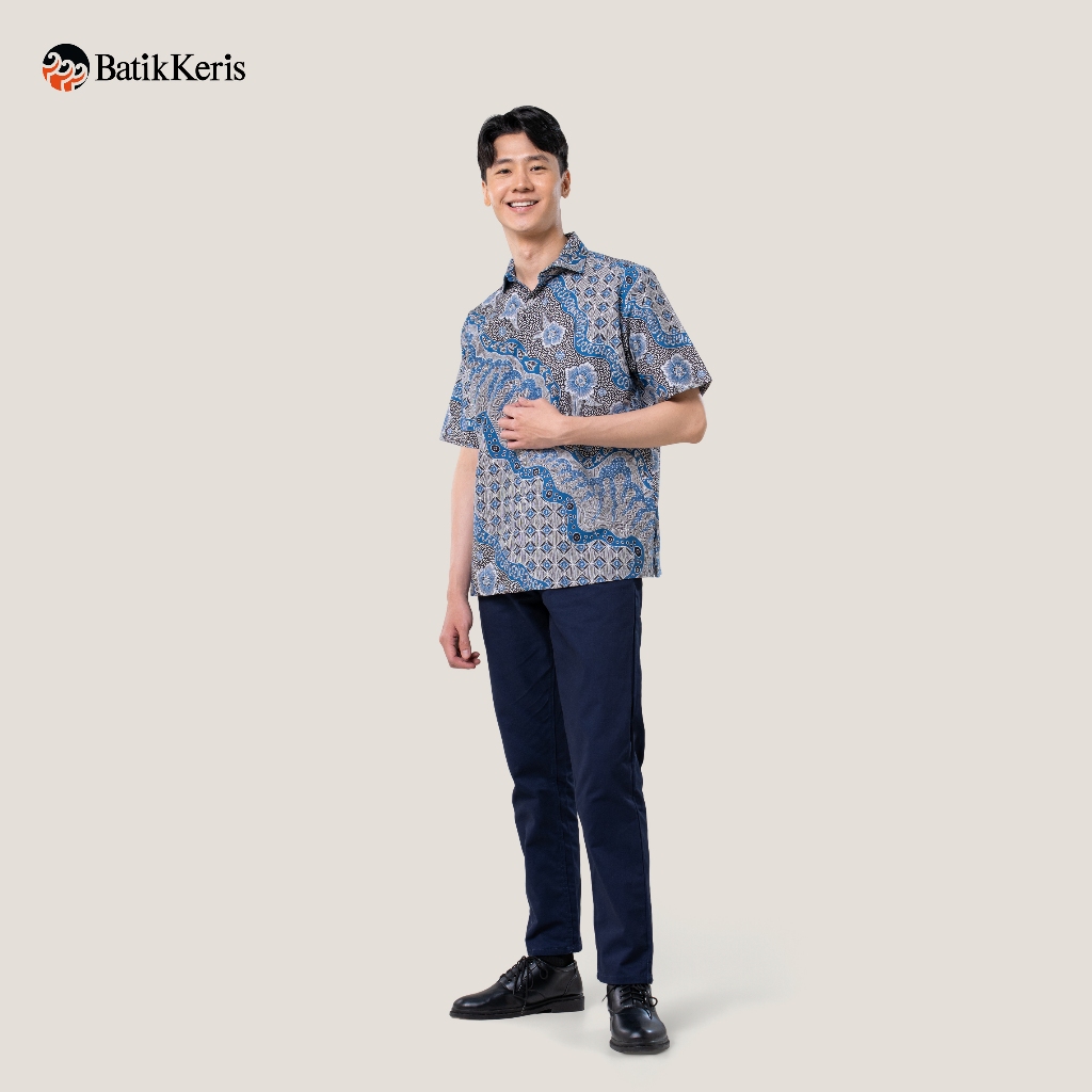 Batik Keris Kemeja Batik Pria Reguler Fit Lengan Pendek Motif Keris Lereng Astuti