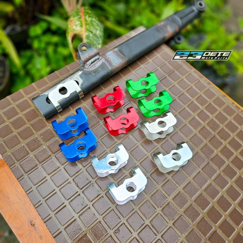 Plat arm samping kawasaki Ninja RR / W175 bahan alumunium & stainless