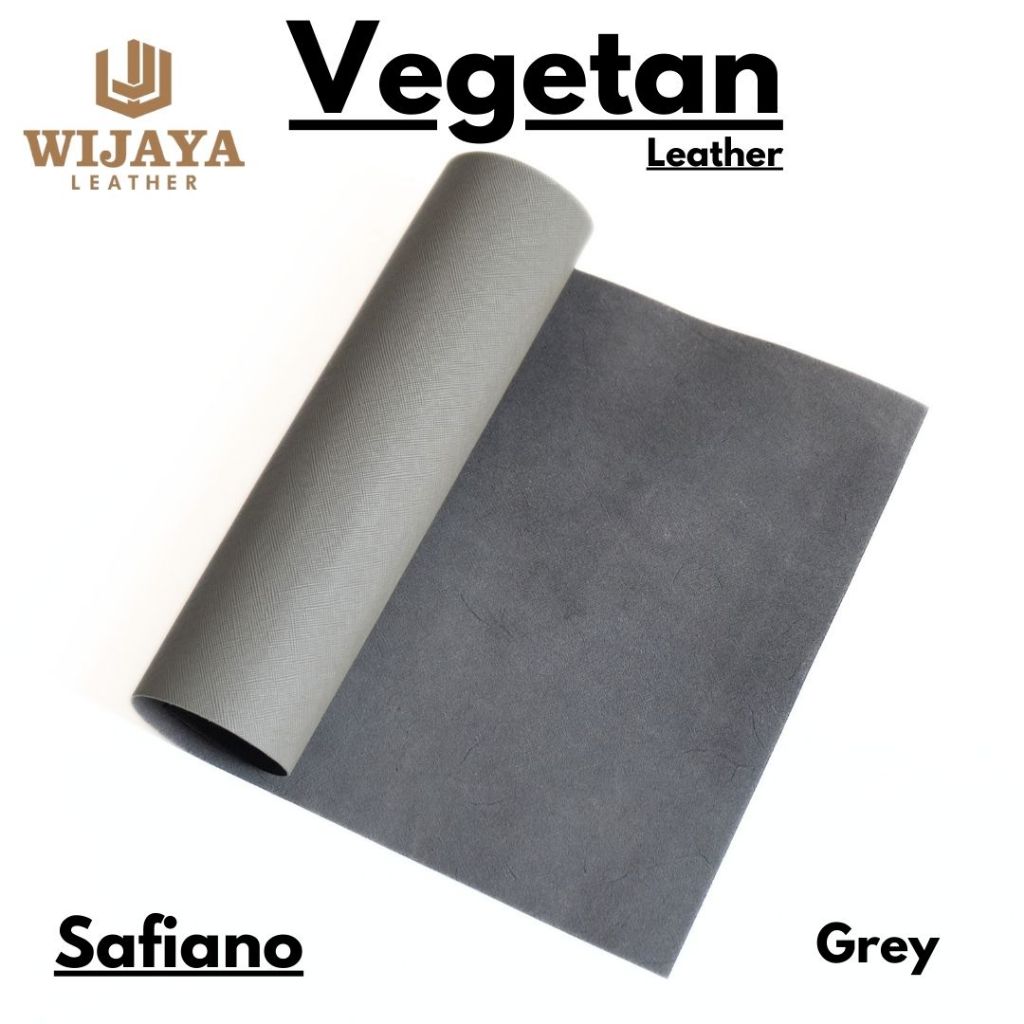 Kulit Sapi lembaran Vegetan Safiano Grey/Abu-abu A3 1-1.2 mm