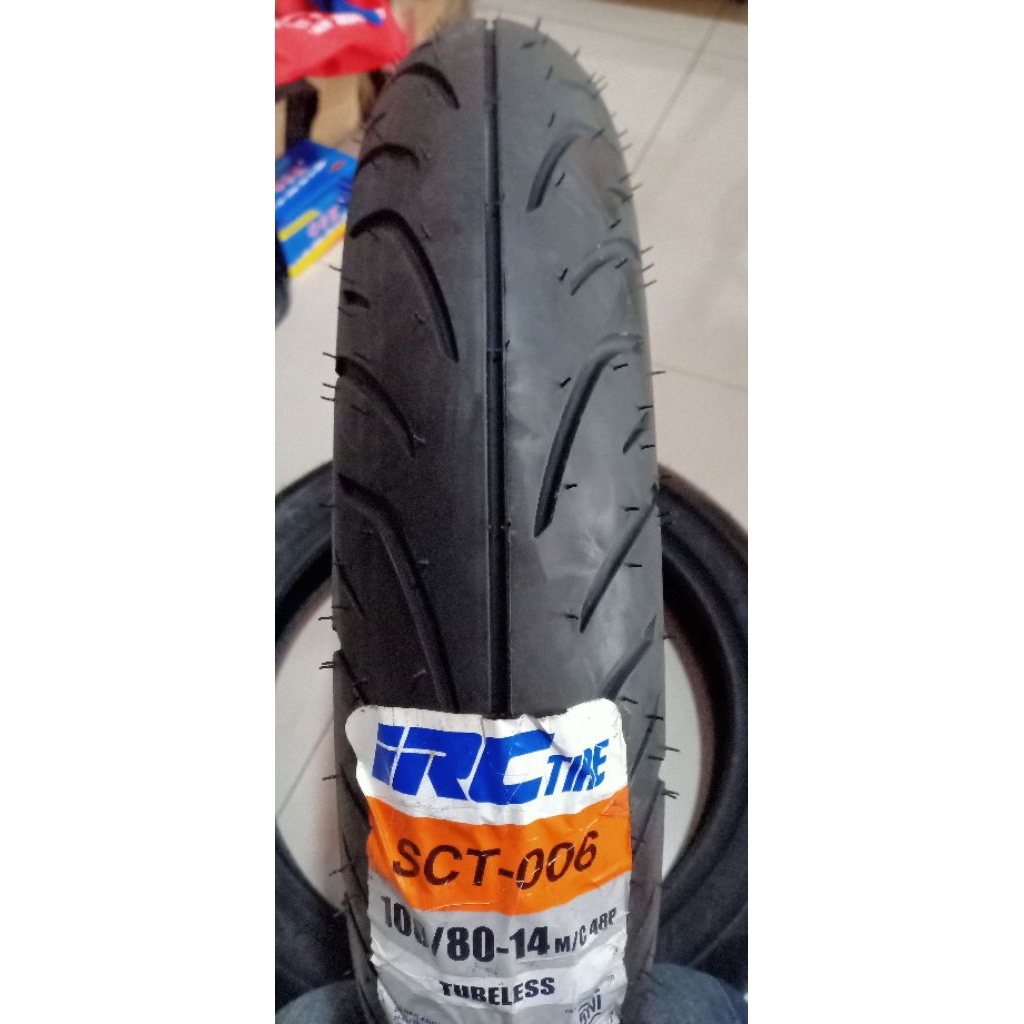 BAN LUAR TUBELESS 100/80-14 IRC