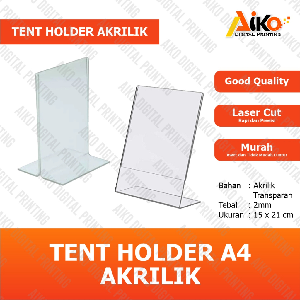 

Tempat Brosur Akrilik A4 2mm - Akrilik Tent Card Tent Holder - Acrylic Qris Barcode