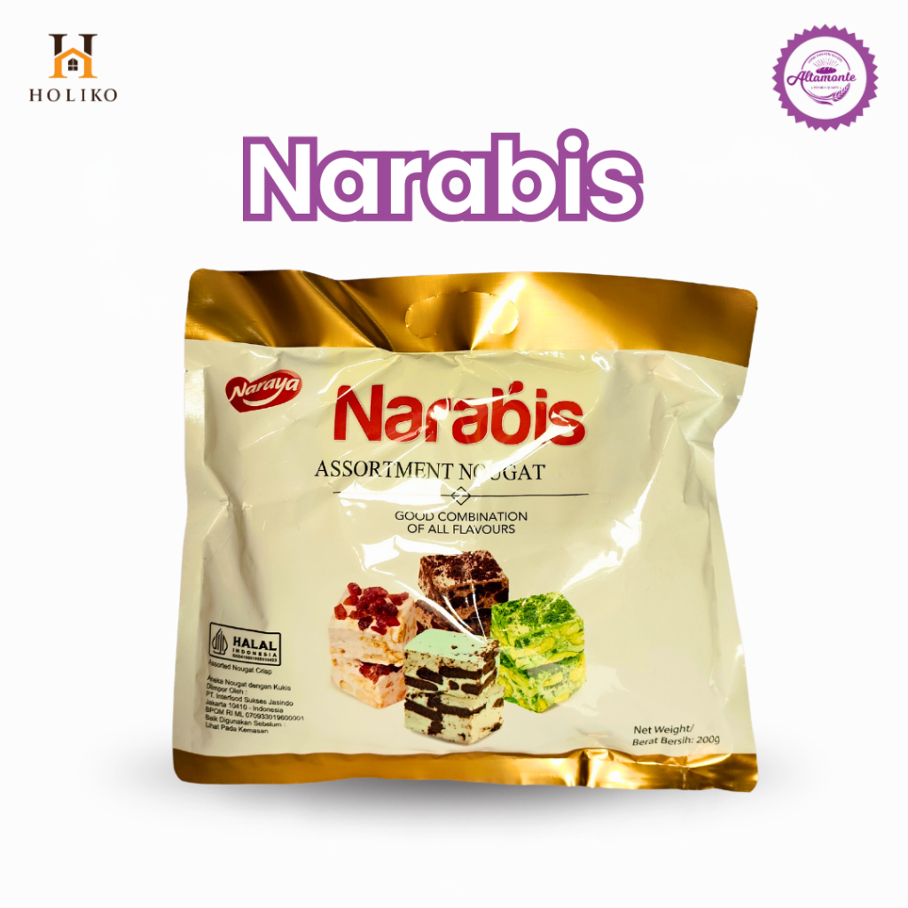 

HOLIKO - Naraya Narabis Coklat, Strawberry, Matcha, Orange Nougat, Cookies and Cream, Mix Altamonte